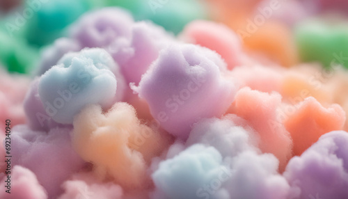 カラフルな綿の背景　生成AI