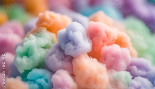 カラフルな綿の背景　生成AI