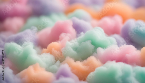 カラフルな綿の背景　生成AI