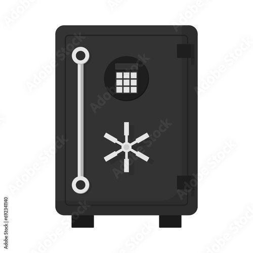 Flat illustration of safe money storage 