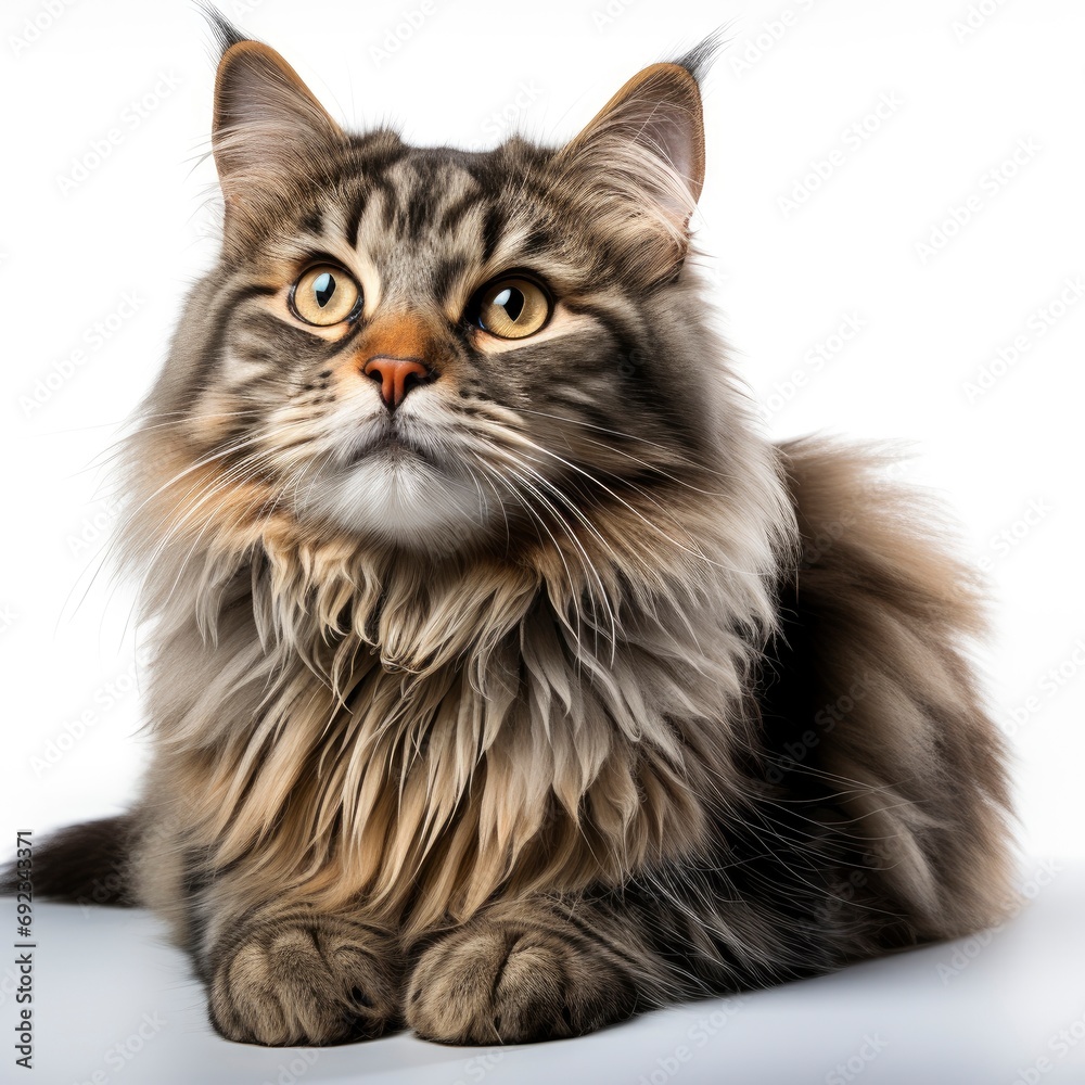 Cat On White Background, White Background, For Design And Printing Cat On White Background, White Background, For Design And Printing