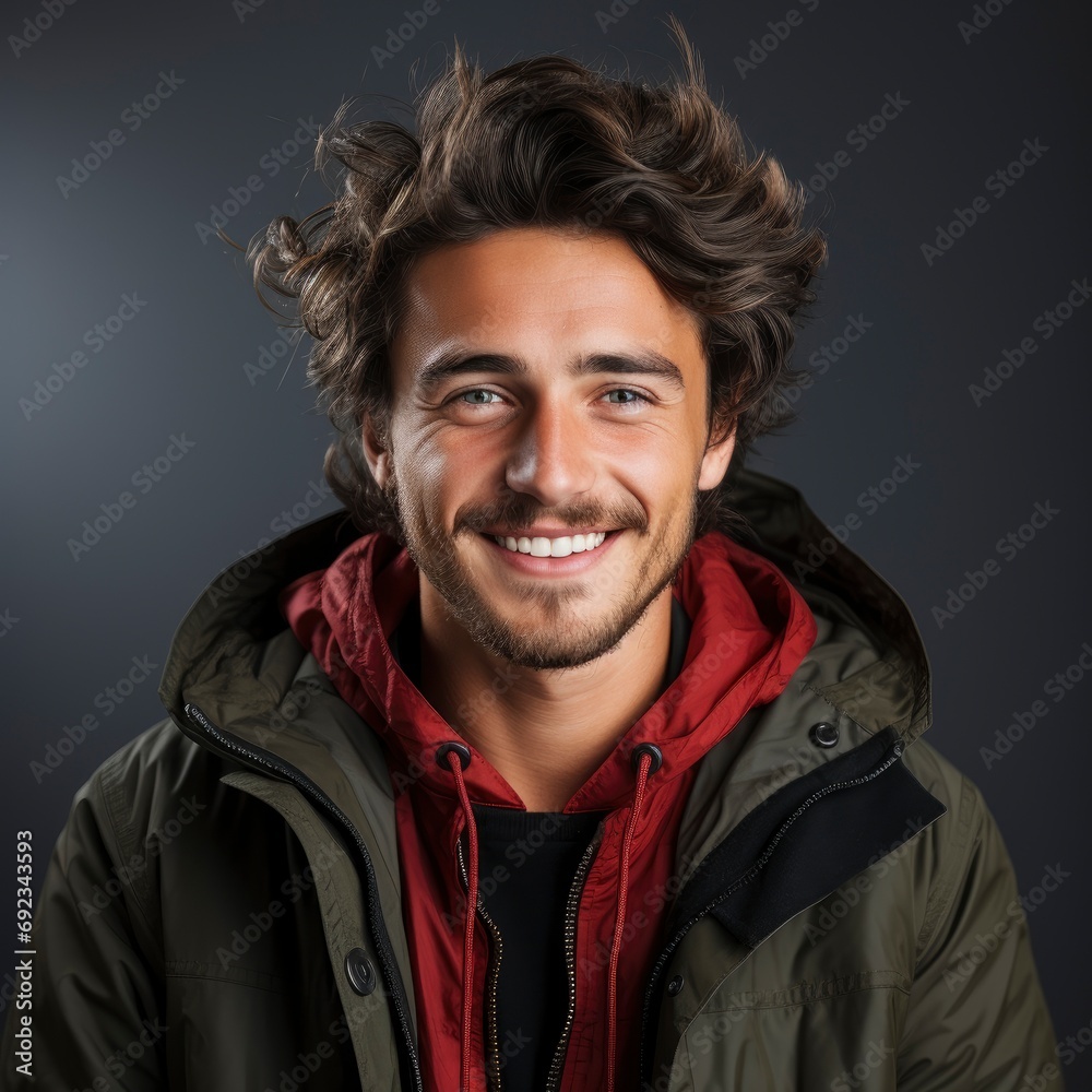 Closeup Portrait Handsome Smiling Successful Young, White Background, For Design And Printing Closeup Portrait Handsome Smiling Successful Young, White Background, For Design And Printing