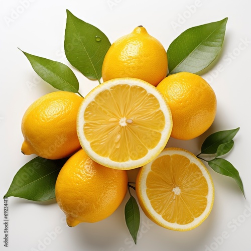 Creative Layout Made Lemon On White  White Background  For Design And Printing