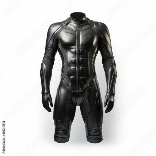 Diving Neoprene Suit White, White Background, For Design And Printing