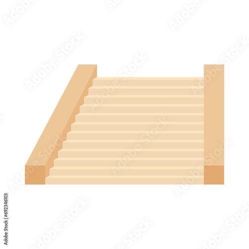 
Flat illustration of stairs on isolated background
