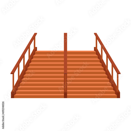  Flat illustration of stairs on isolated background 