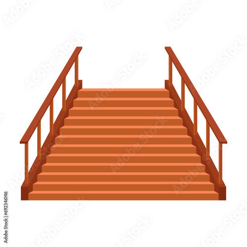 
Flat illustration of stairs on isolated background
