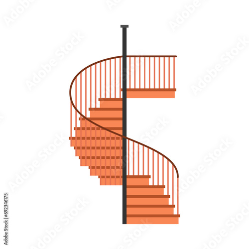 
Flat illustration of stairs on isolated background
