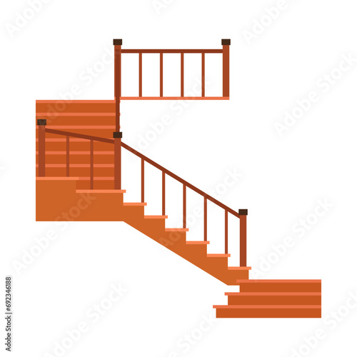 
Flat illustration of stairs on isolated background
