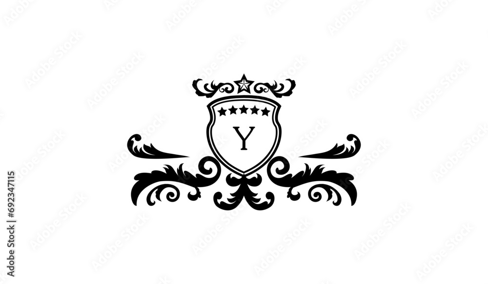 Obraz premium Luxury Stylish Alphabetical Logo Y