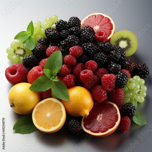 Healthy Food Background Photography Different  White Background  For Design And Printing