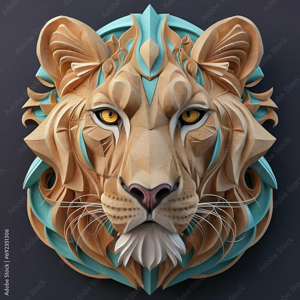 Lioness Strength" Showcase the strength and grace of a lioness with a