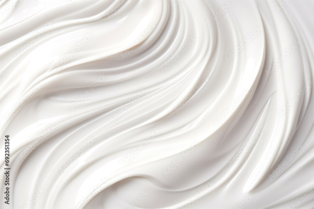 White skincare cream texture as background, close up of cosmetic products White skincare cream texture as background, close up of cosmetic products