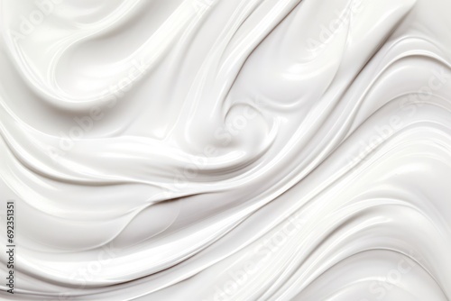 White skincare cream texture as background, close up of cosmetic products