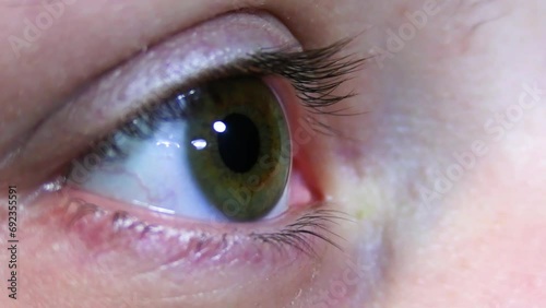 A short close up of an eye photo
