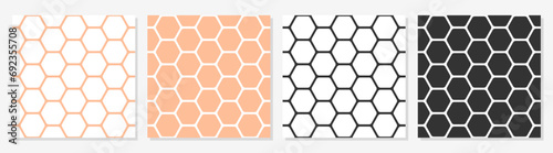 seamless beehive honeycomb pattern, hexagonal fashion geometric symmetry design, pattern for wallpaper, wrapping, fabric, apparel, production, printing, vector illustration