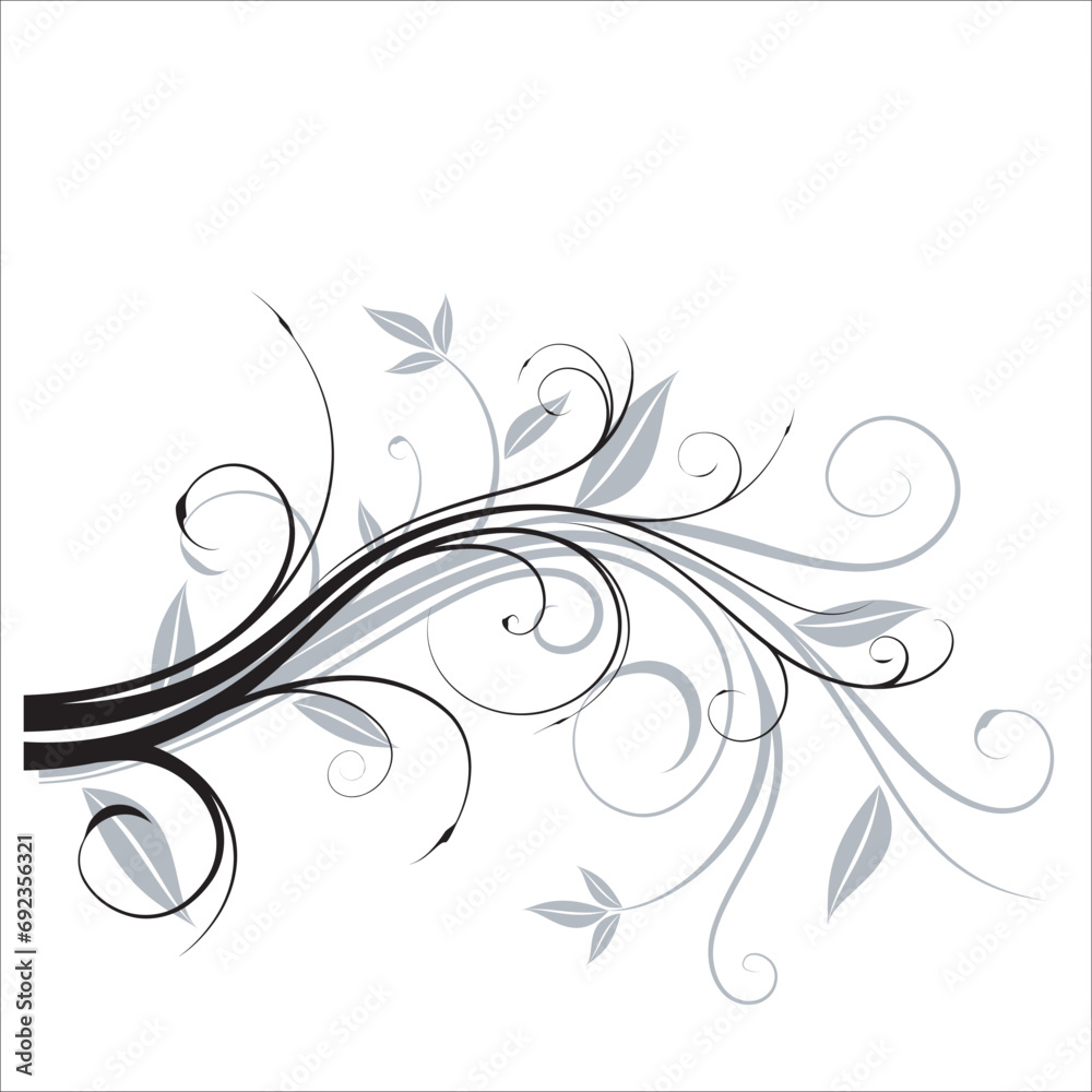 floral ornament vector with white background floral ornament vector with white background