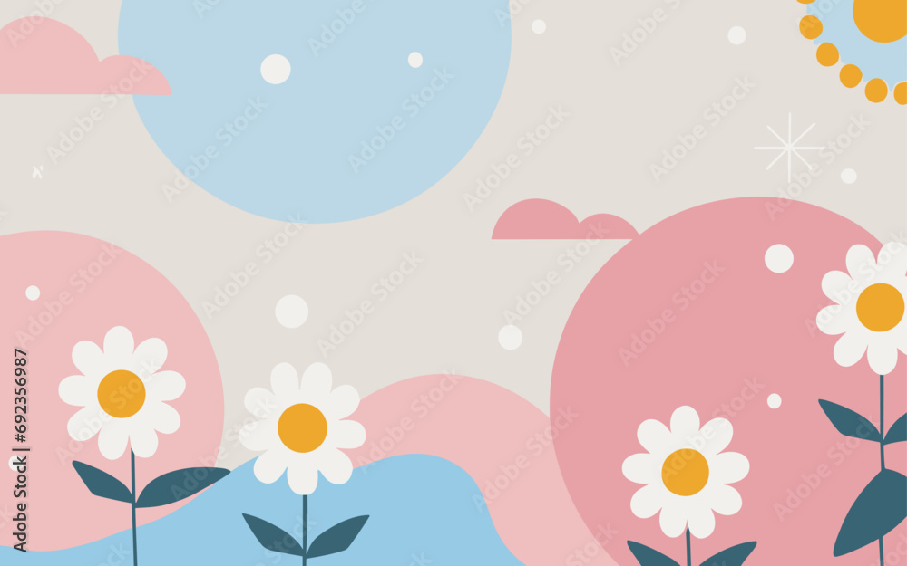 Floral background. Good for fashion fabrics, postcards, email header, wallpaper, banner, events, covers, advertising, and more. Valentine's day, women's day, mother's day background.