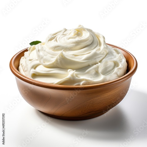 Sour Cream White Background, White Background, For Design And Printing