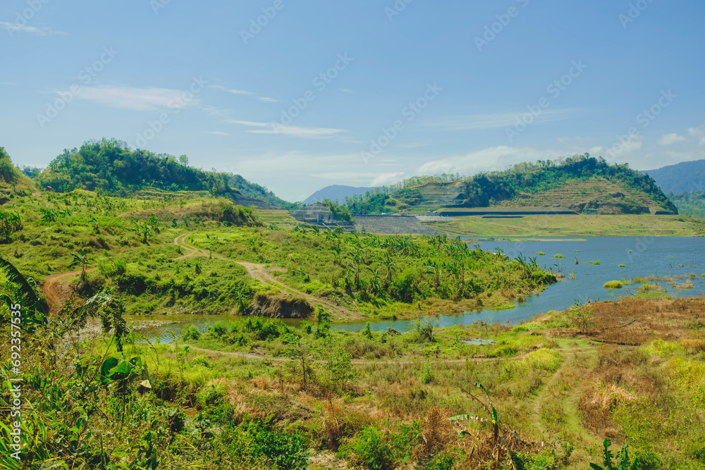 portrait of a village during the day and dry season portrait of a village during the day and dry season