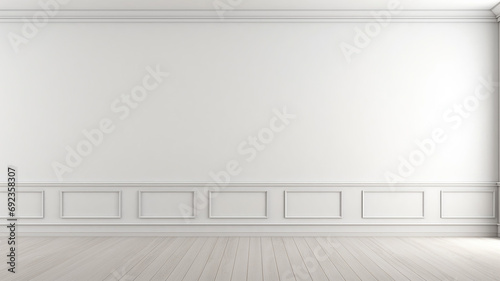 Blank wall in empty interior cozy
