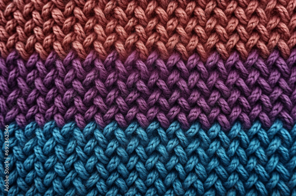 Knitted texture, knitted multi-colored background