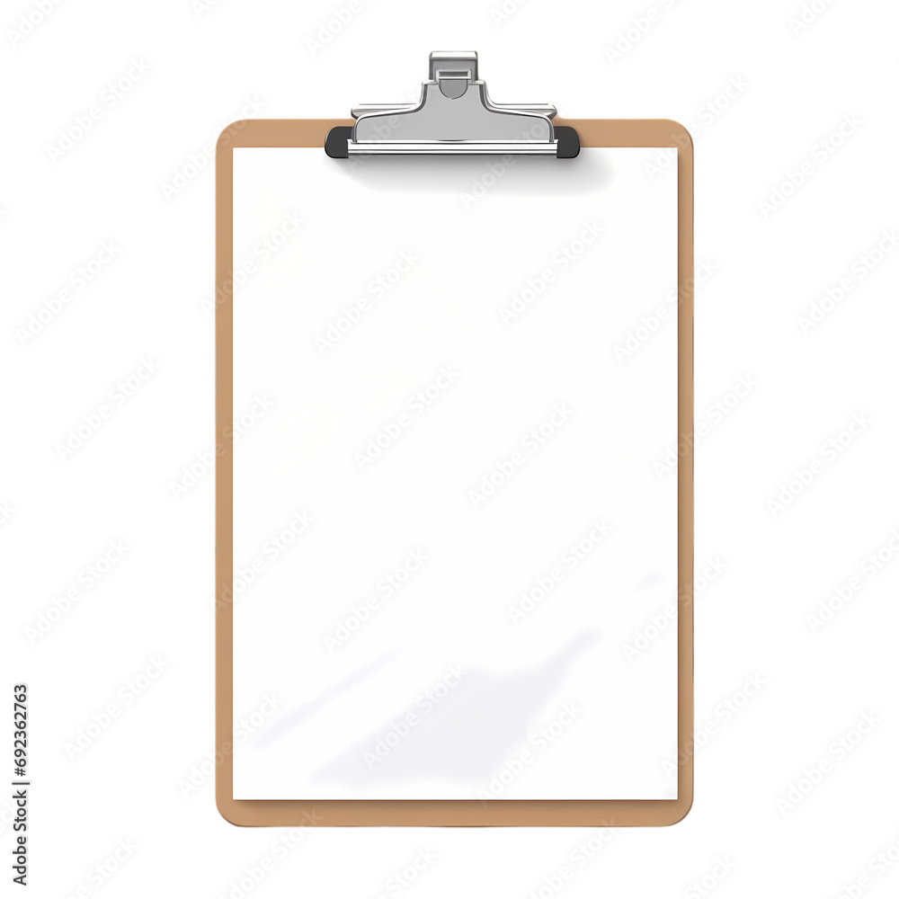 Blank paper clipboard isolated on transparent background Blank paper clipboard isolated on transparent background