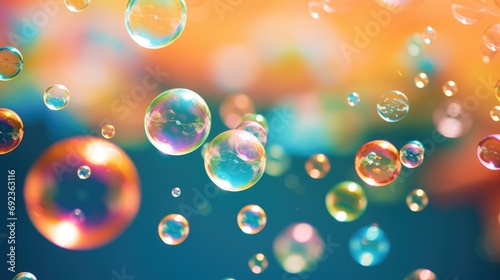 background with colorful and vibrant bubbles  ai