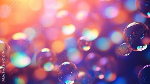 background with colorful and vibrant bubbles, ai