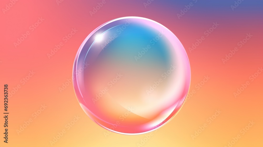 background with colorful and vibrant bubbles, ai