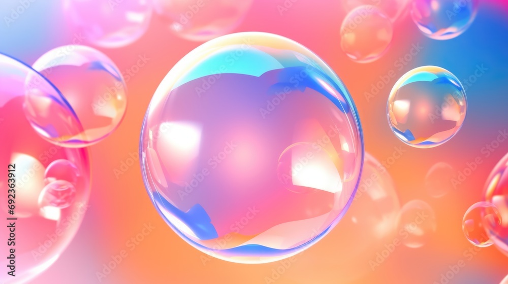 background with colorful and vibrant bubbles, ai background with colorful and vibrant bubbles, ai