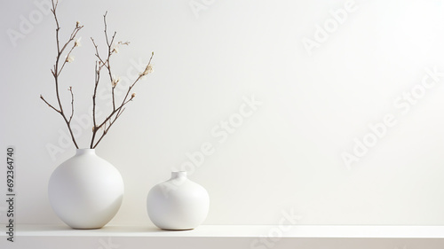 simple decor objects minimalist white interior