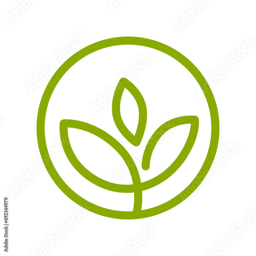Logo mit Pflanze photo
