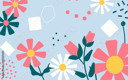 Abstract background poster floral. Good for fashion fabrics  postcards  email header  wallpaper  banner  events  covers  advertising  and more. Valentine s day  women s day  mother s day background. 