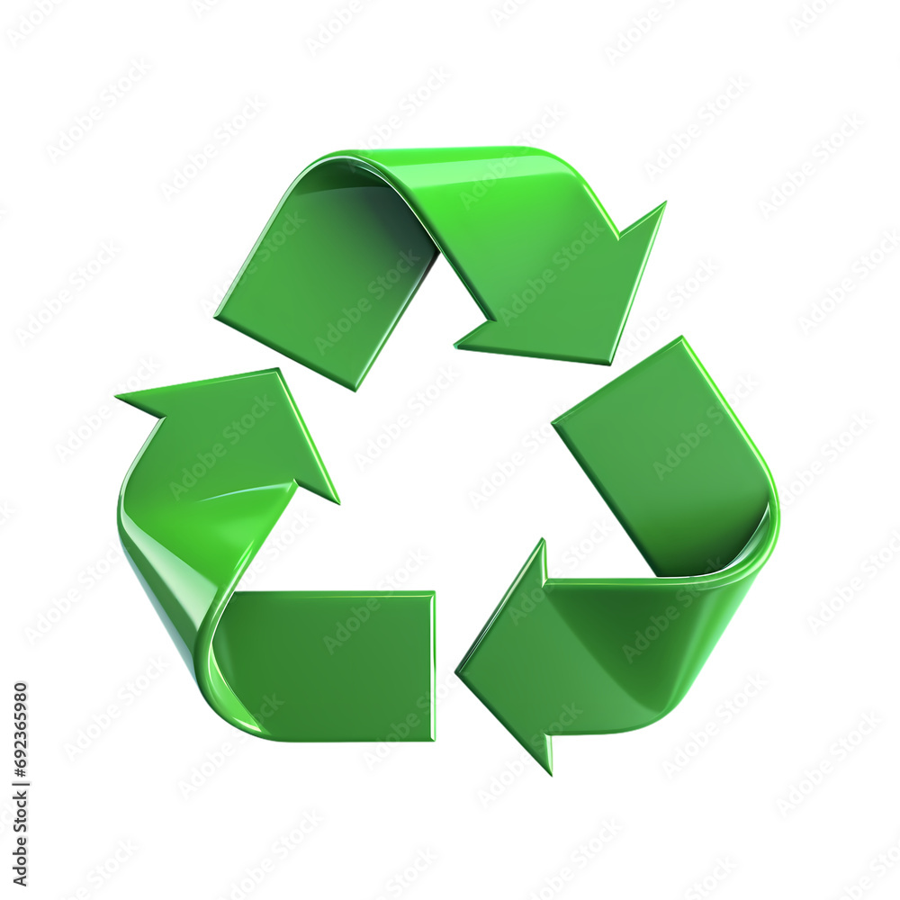Green recycling symbol isolated on transparent background Green recycling symbol isolated on transparent background