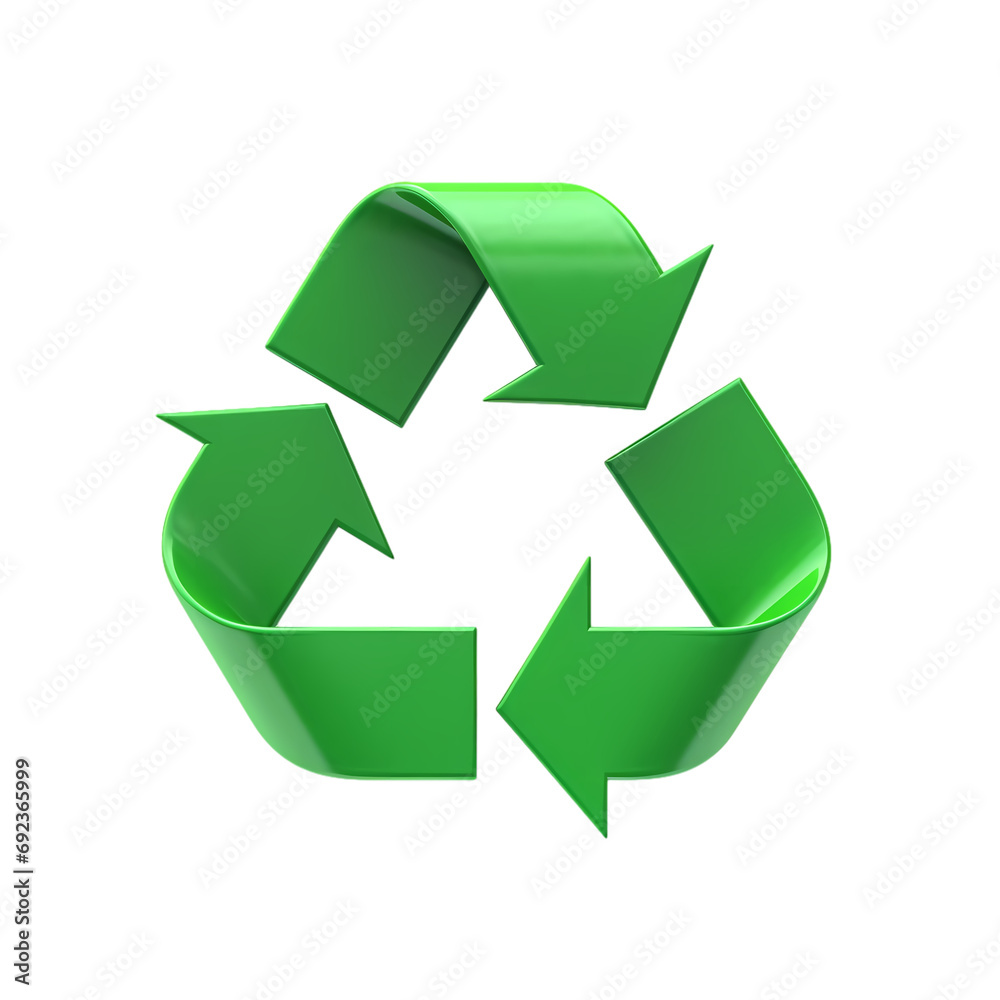 Green recycling symbol isolated on transparent background Green recycling symbol isolated on transparent background