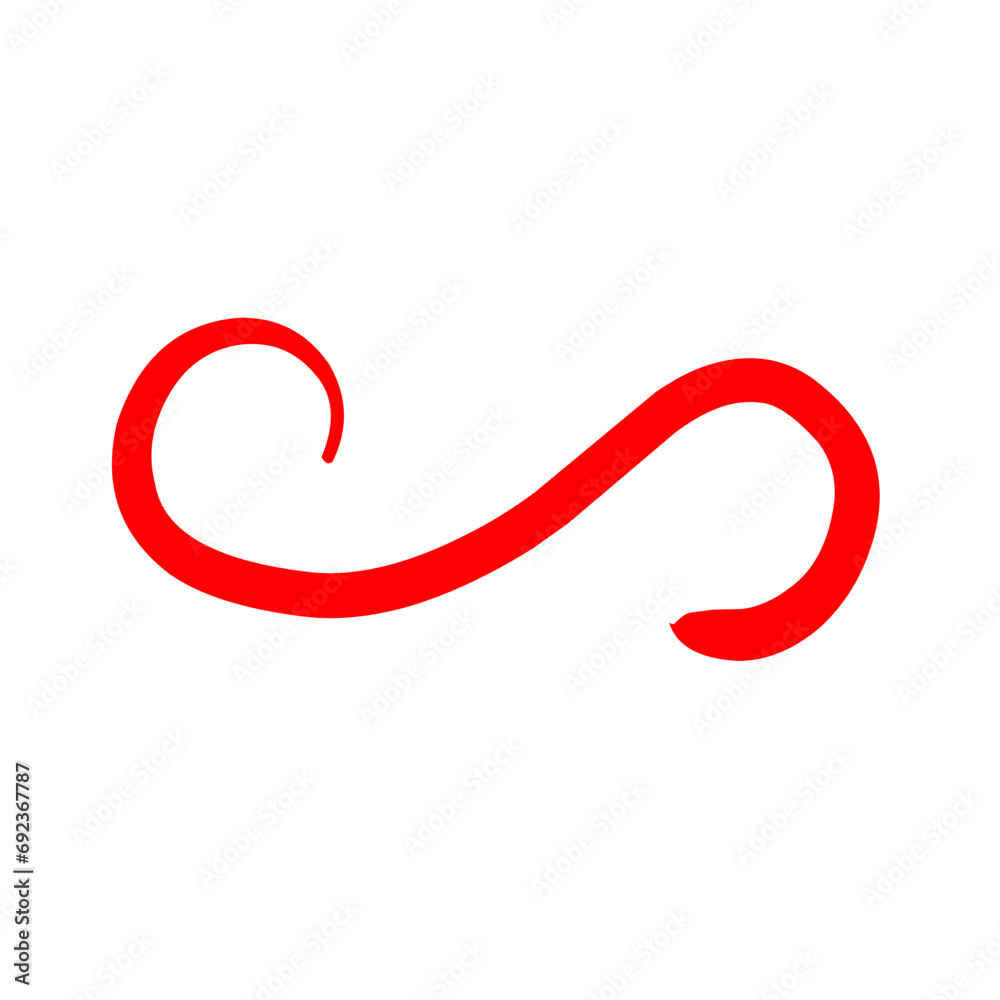 Hand drawn Red Swirl Swoosh Hand drawn Red Swirl Swoosh