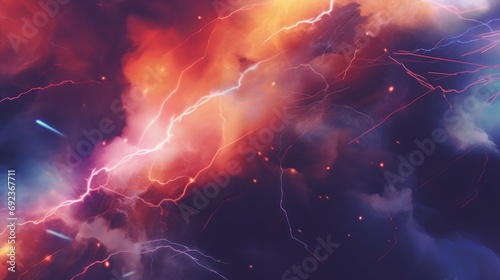 abstract background with lightnings , generated by AI