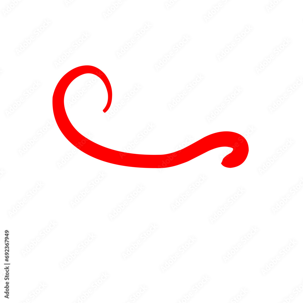 Hand drawn Red Swirl Swoosh Hand drawn Red Swirl Swoosh