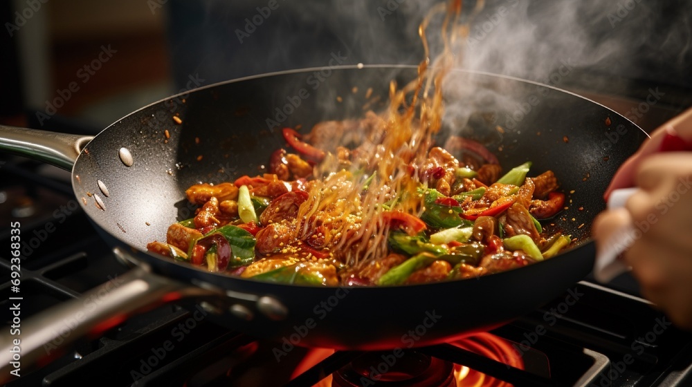 stir fried vegetables with chili generated by AI tool
