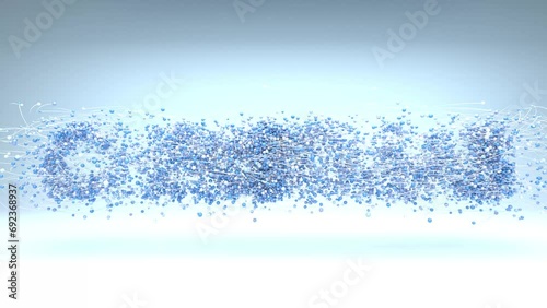 Christmas card with snowflakes and stars in spiral. 4K Christmas celebrations decorations an annual festival commemorating the birth of Jesus Christ