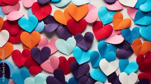 colorful heart background for valentine day background generated by AI tool