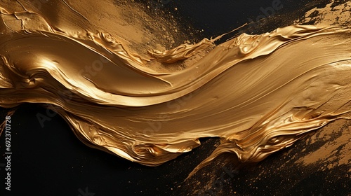 A Close Up of a Golden Brush Stroke