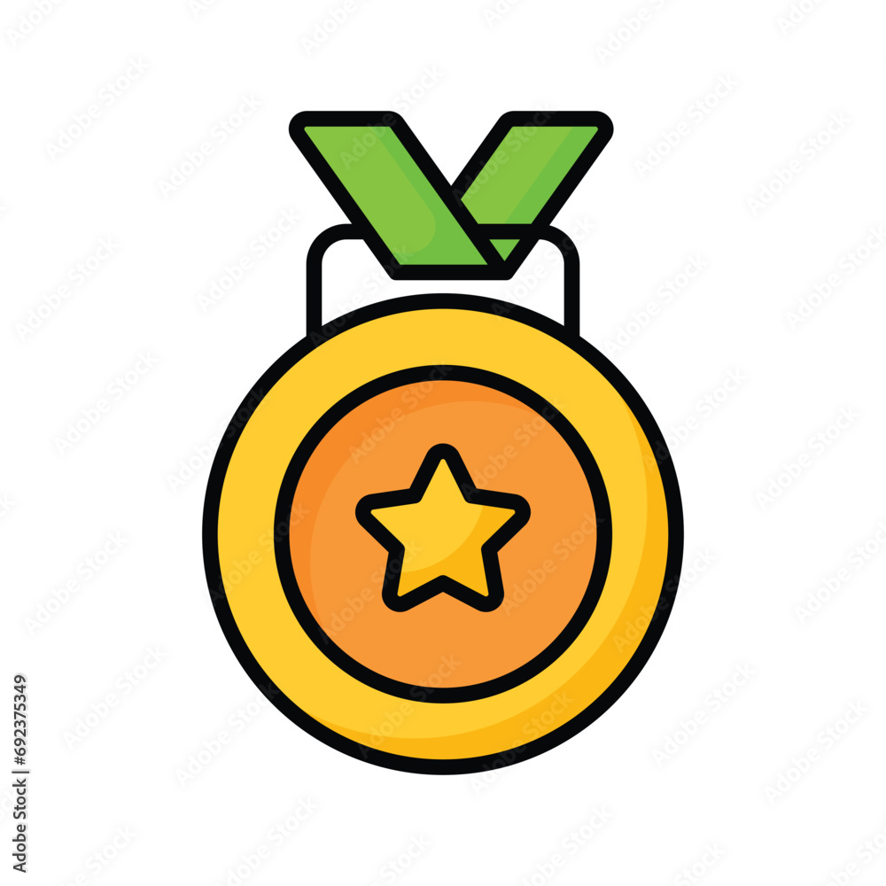 A trendy vector design of medal in modern style, an editable icon of star medal A trendy vector design of medal in modern style, an editable icon of star medal