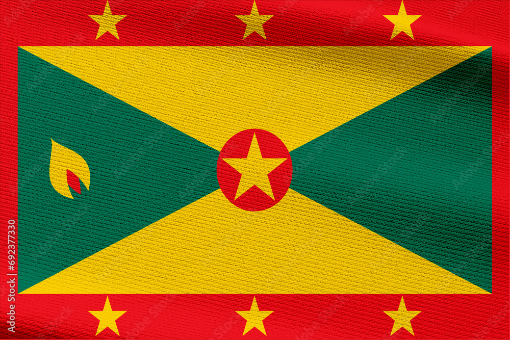 Fototapeta premium Close-up view of Grenada National flag.