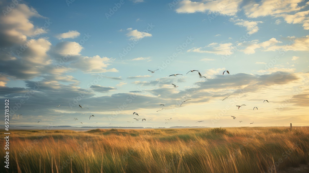 waves coastal plains landscape illustration dunes seashells, seagulls marsh, estuary lighthouse waves coastal plains landscape
