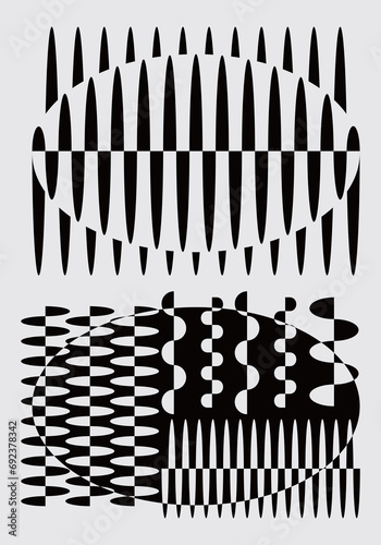 Strip line black and white seamless pattern background wallpaper illustration vector textile, print, paper, editable
