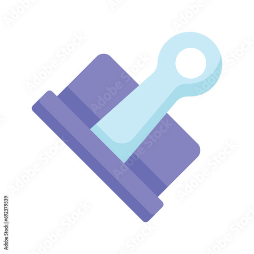 Bulldog clip vector design, icon of binder in modern style, paper clip