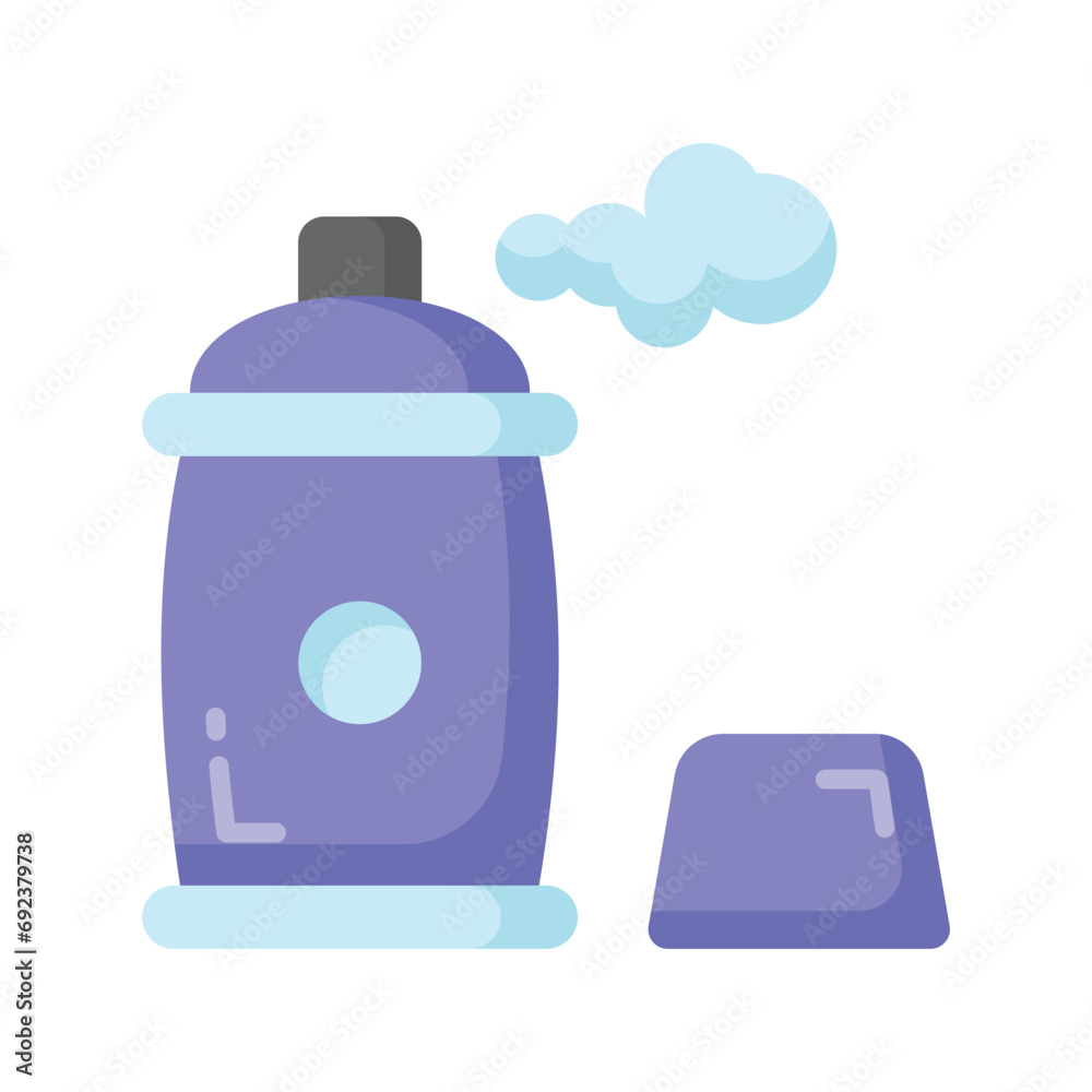 Easy to use vector of spray paint in trendy style, isolated on white background