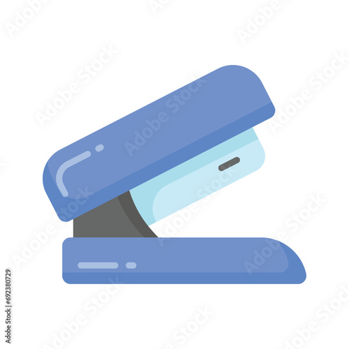 A creative icon of stapler in trendy style, stationery item, office supplies